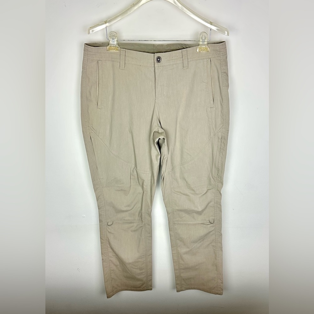 Kuhl Legendary Hiking Pants Womens Size 12 Short 34x31 Biege Straight Leg